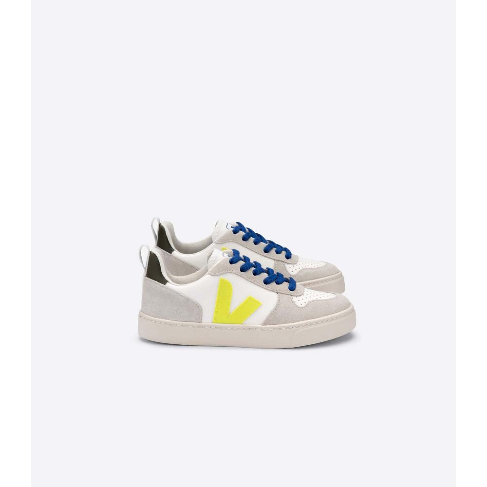 Veja V-10 BONTON Tornacipő Gyerek White/Blue | HU 839YXF